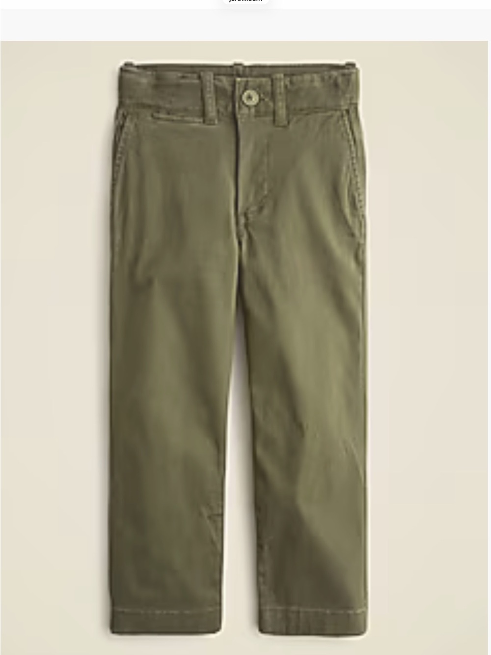 J. Crew Boys Olive Green Chinos